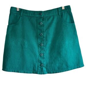 Jungmaven organic cotton & hemp button down a-line skirt L excellent condition